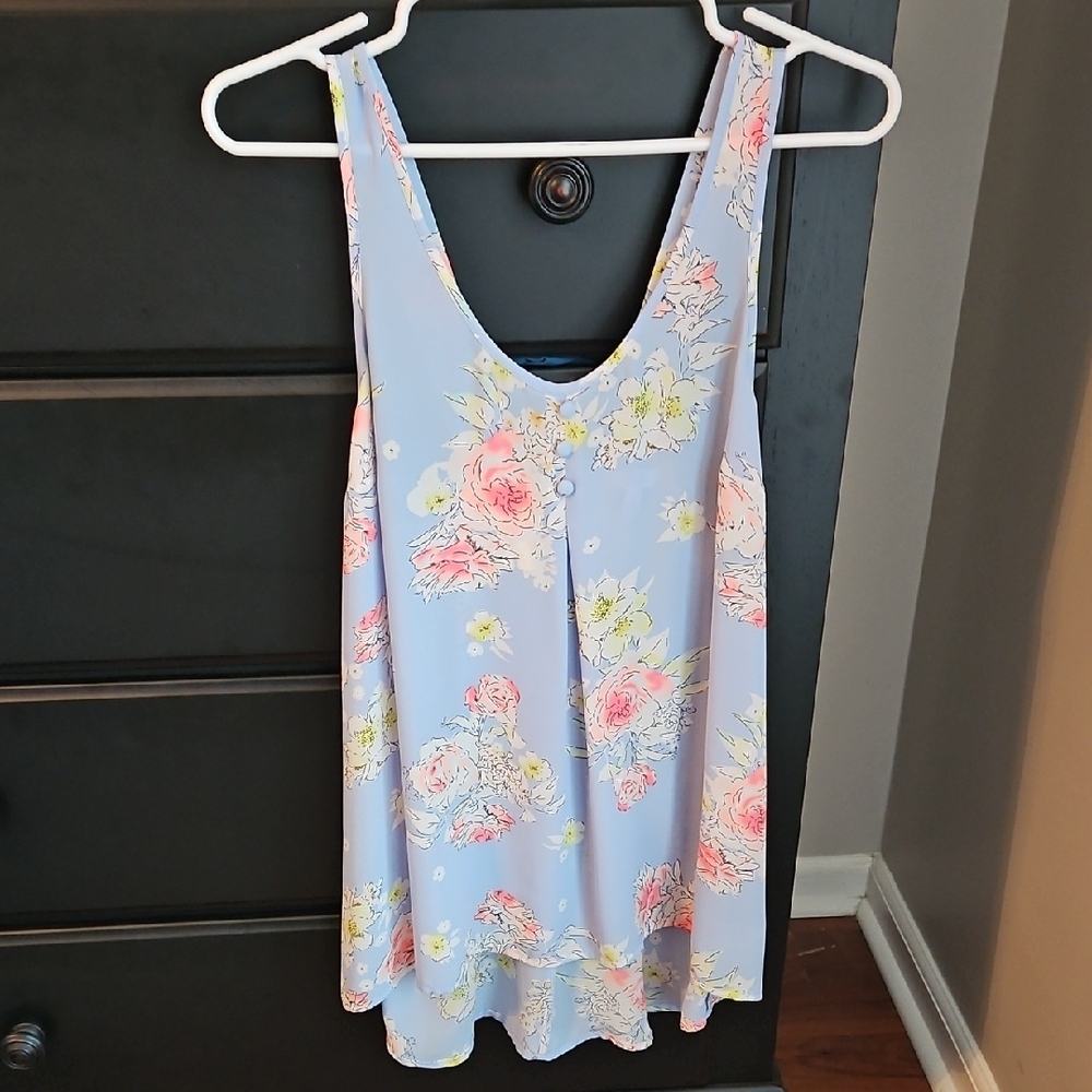 Candie's Blue Backless Sleeveless Tank Top